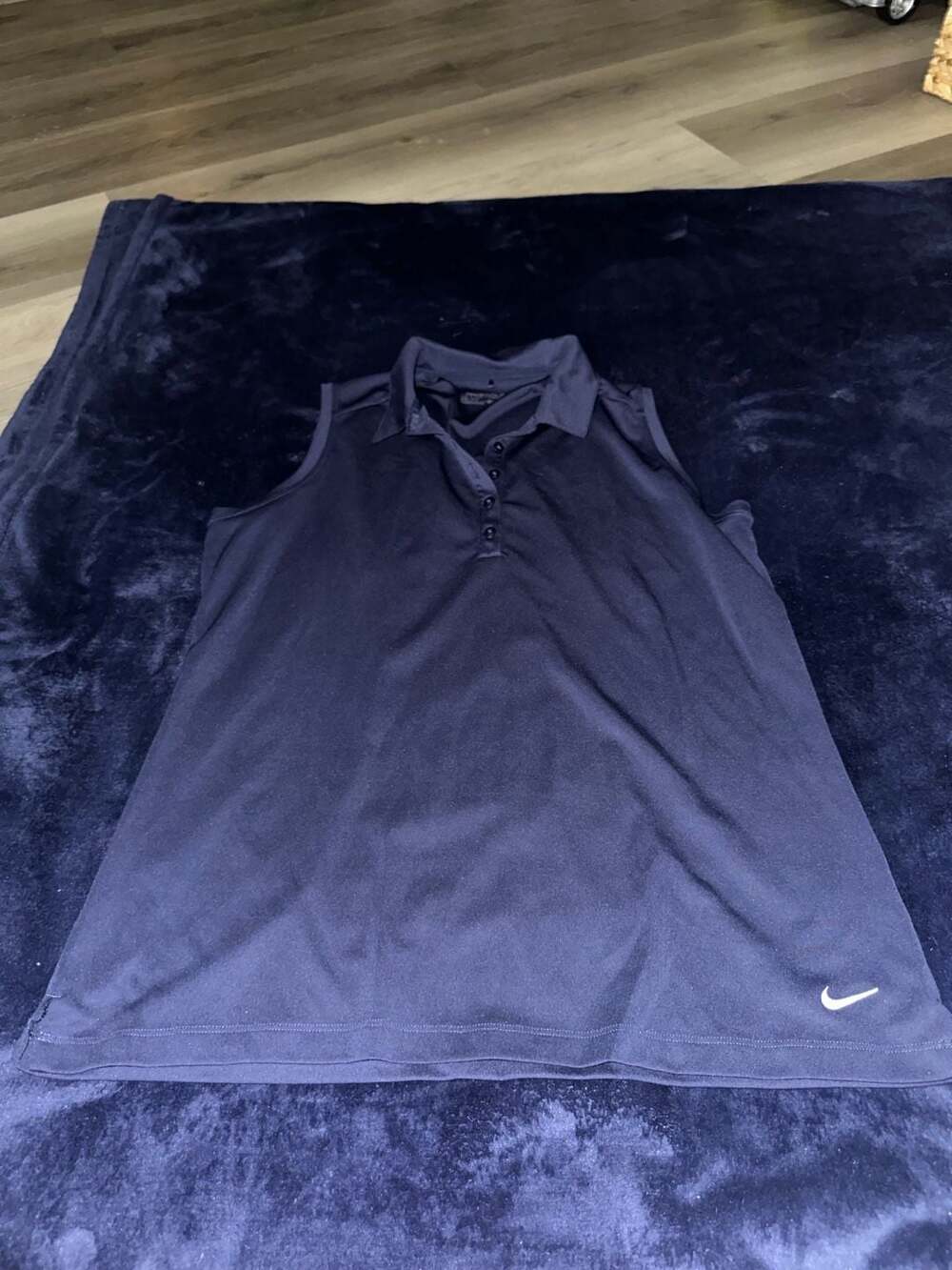 Nike Golf Sleeveless Polo Size XL Blue Dri-Fit